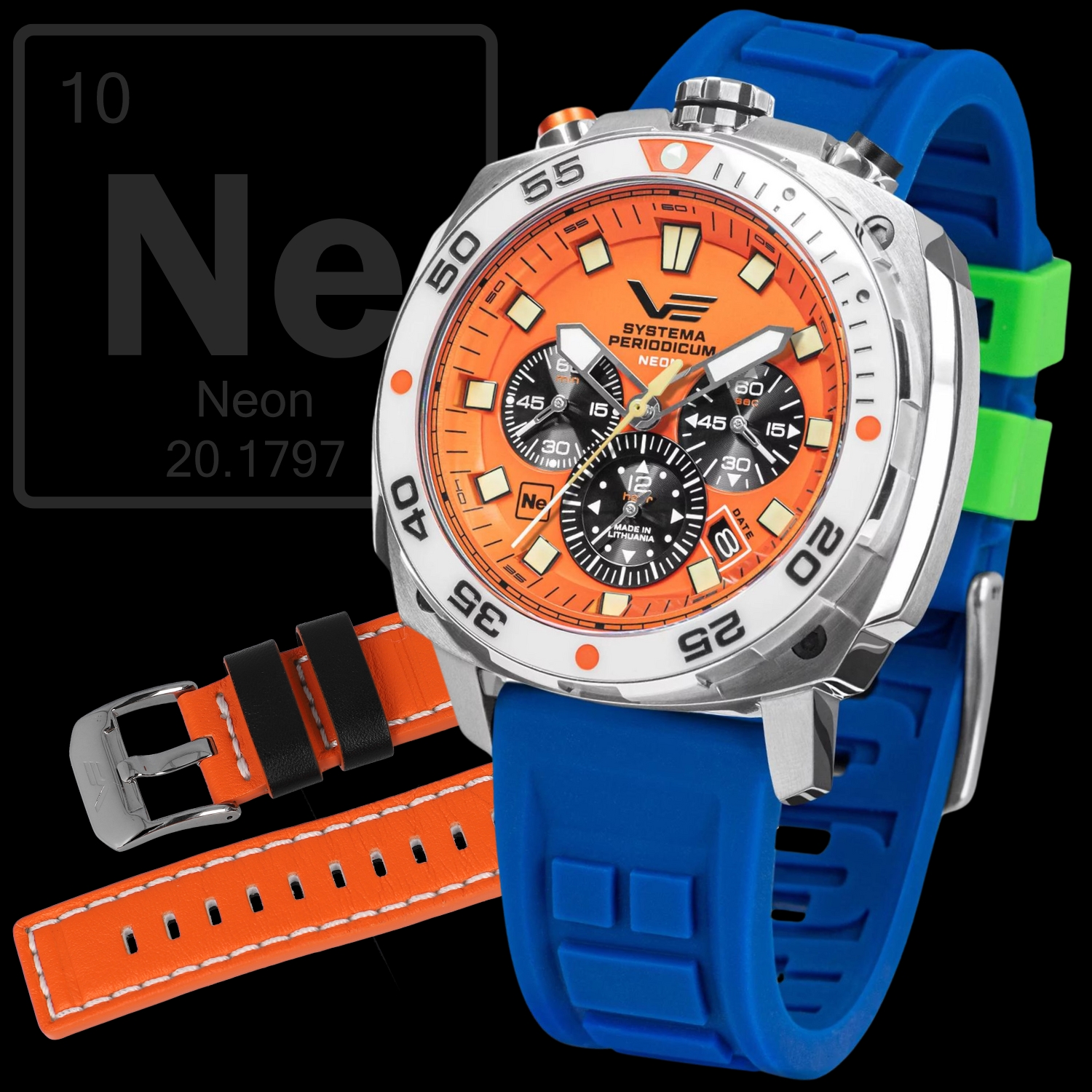 Zegarek Vostok Europe VK67-650A723SBL Systema Periodicum Neon męski 